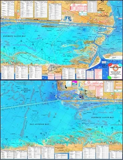 F135 Espiritu Santo Bay Map, front & rear