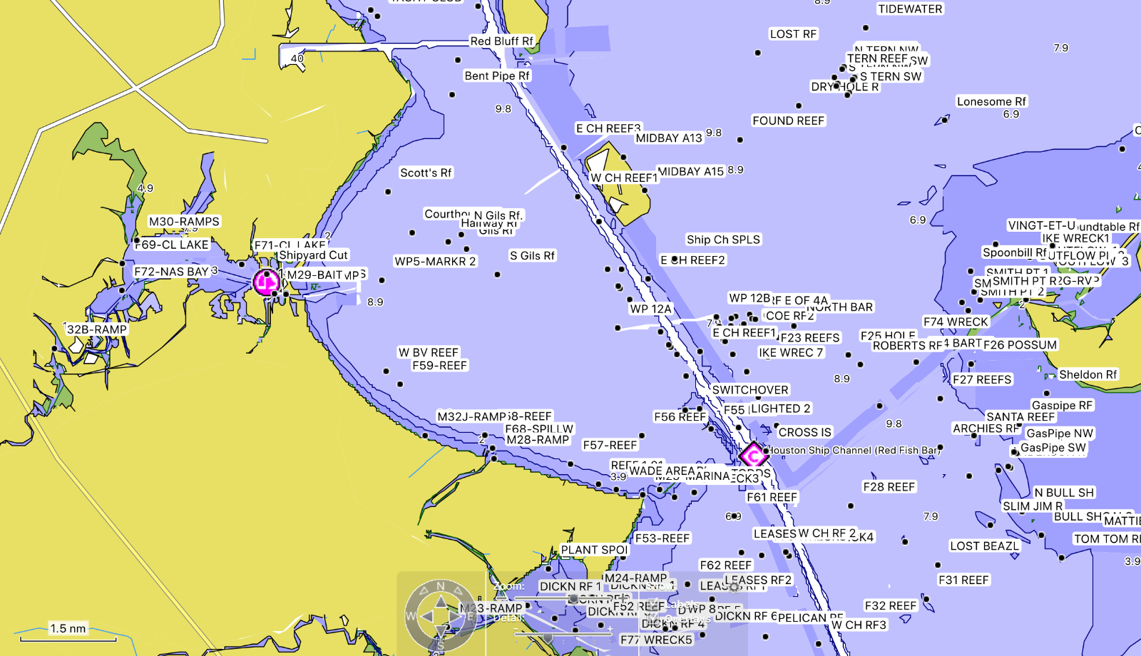 Angler Products Upload-able Fishing Hotspots for Lake Fork, TX - Hook-N-Line Map