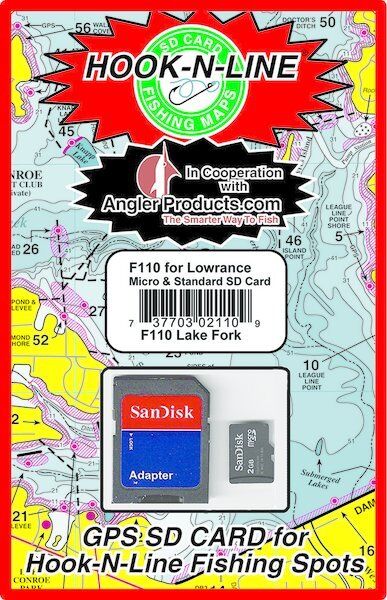 Angler Products Upload-able Fishing Hotspots for Lake Fork, TX - Hook-N-Line Map