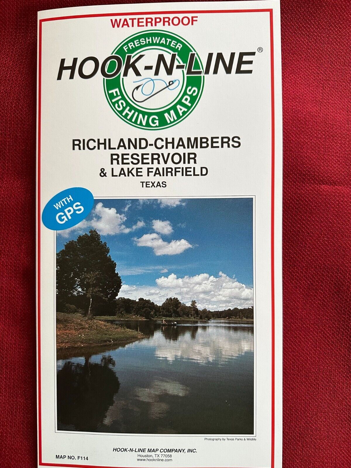 Hook-N-Line F114 Richland Chambers Reservoir & Lake Fairfield, Texas Fishing Map