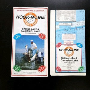 Sabine and Calcasieu Lakes Fishing Hotspots from Hook-N-Line F118 Fishing Map