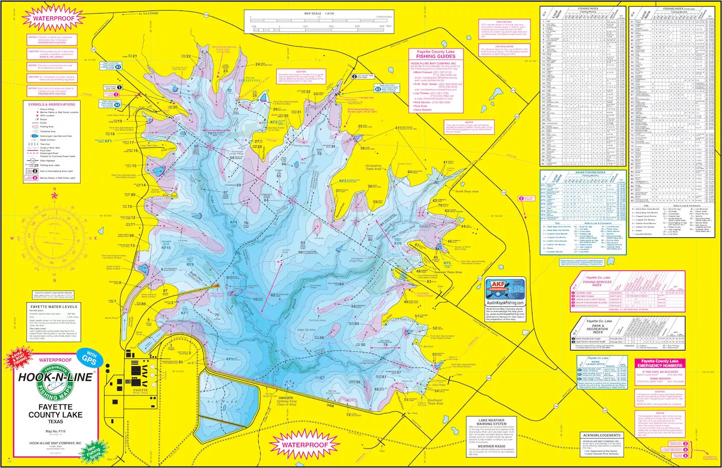 FAYETTE COUNTY LAKE Fishing Map & Fishing Locations - F119