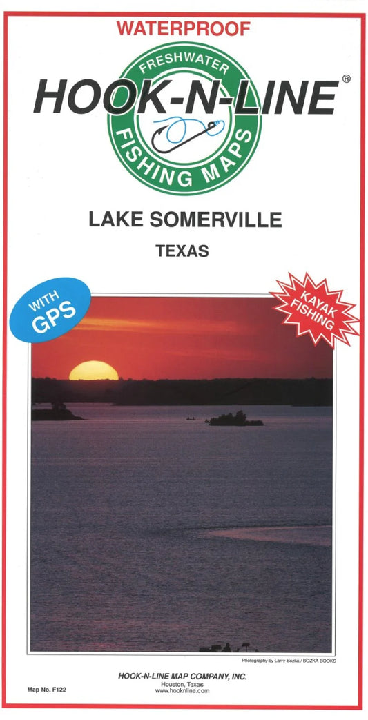 Lake Somerville, TX Fishing Hotspots from the Hook-N-Line Fishing Map F122